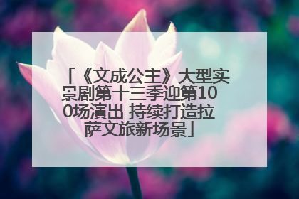 《文成公主》大型实景剧第十三季迎第100场演出 持续打造拉萨文旅新场景