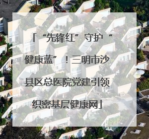 “先锋红”守护“健康蓝”！三明市沙县区总医院党建引领织密基层健康网