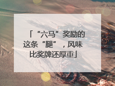 “六马”奖励的这条“腿”，风味比奖牌还厚重