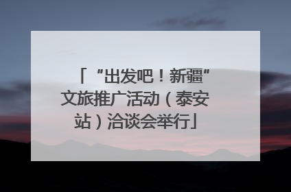 “出发吧！新疆”文旅推广活动（泰安站）洽谈会举行