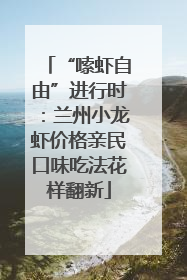 “嗦虾自由”进行时：兰州小龙虾价格亲民口味吃法花样翻新