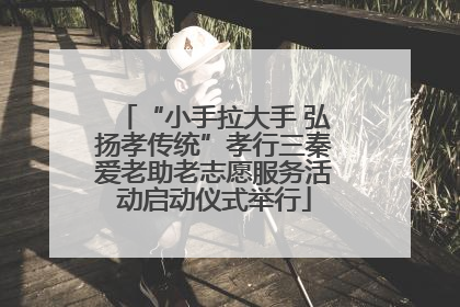 “小手拉大手 弘扬孝传统”孝行三秦爱老助老志愿服务活动启动仪式举行