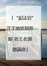 “泥法官”洋芋地里划界限 老王老郭都满意