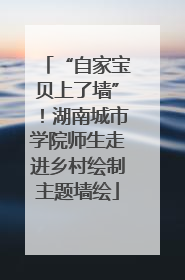 “自家宝贝上了墙”！湖南城市学院师生走进乡村绘制主题墙绘