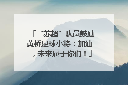 “苏超”队员鼓励黄桥足球小将：加油，未来属于你们！