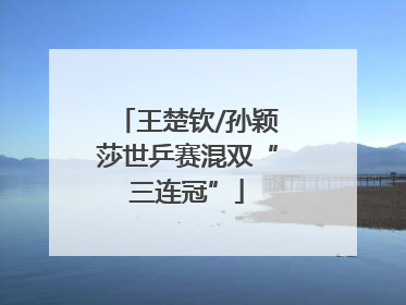 王楚钦/孙颖莎世乒赛混双“三连冠”