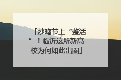 炒鸡节上“整活”！临沂这所新高校为何如此出圈