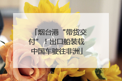 烟台港“带货交付”！出口船装载中国车驶往非洲