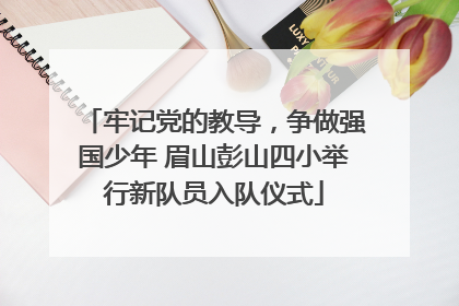 牢记党的教导，争做强国少年 眉山彭山四小举行新队员入队仪式
