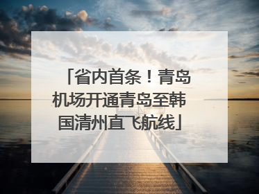 省内首条！青岛机场开通青岛至韩国清州直飞航线