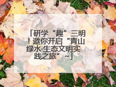 研学“趣”三明！邀你开启“青山绿水·生态文明实践之旅”~