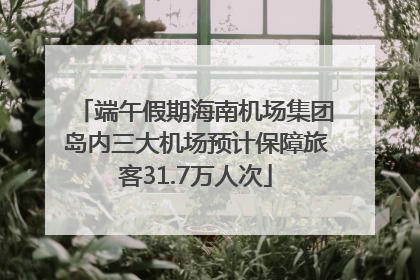 端午假期海南机场集团岛内三大机场预计保障旅客31.7万人次