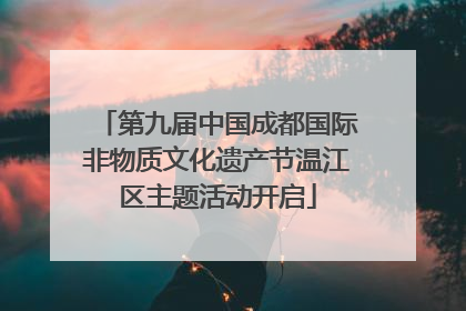 第九届中国成都国际非物质文化遗产节温江区主题活动开启