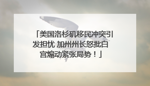 美国洛杉矶移民冲突引发担忧 加州州长怒批白宫煽动紧张局势！
