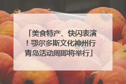 美食特产、快闪表演！鄂尔多斯文化神州行青岛活动周即将举行