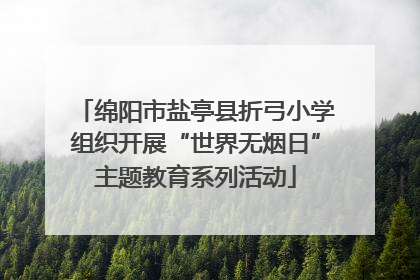 绵阳市盐亭县折弓小学组织开展“世界无烟日”主题教育系列活动
