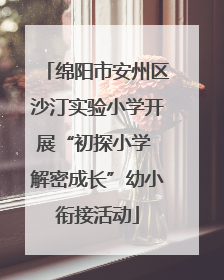 绵阳市安州区沙汀实验小学开展“初探小学 解密成长”幼小衔接活动