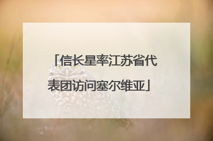 信长星率江苏省代表团访问塞尔维亚