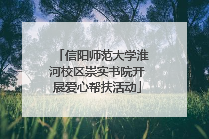 信阳师范大学淮河校区崇实书院开展爱心帮扶活动