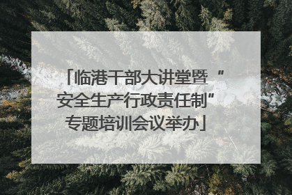临港干部大讲堂暨“安全生产行政责任制”专题培训会议举办