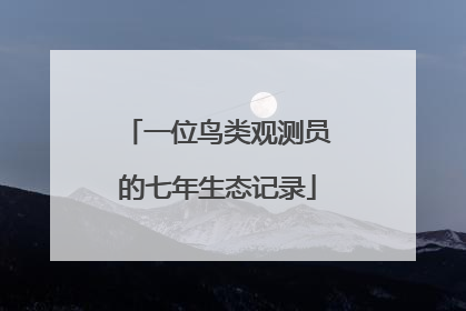 一位鸟类观测员的七年生态记录