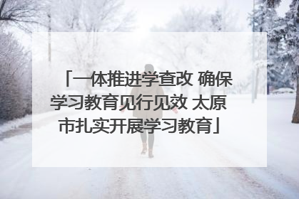 一体推进学查改 确保学习教育见行见效 太原市扎实开展学习教育