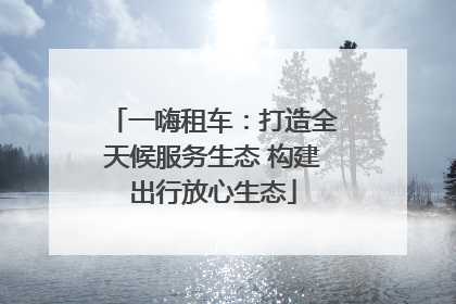 一嗨租车：打造全天候服务生态 构建出行放心生态