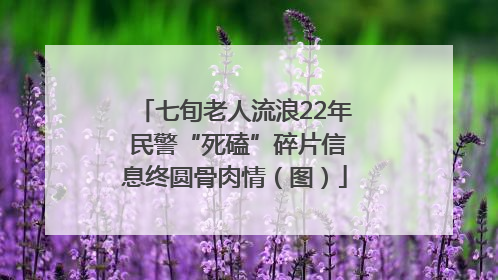 七旬老人流浪22年 民警“死磕”碎片信息终圆骨肉情（图）