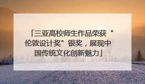 三亚高校师生作品荣获“伦敦设计奖”银奖，展现中国传统文化创新魅力