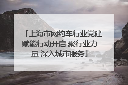 上海市网约车行业党建赋能行动开启 聚行业力量 深入城市服务