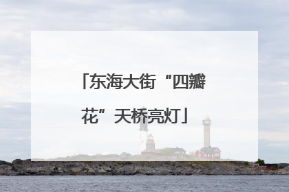 东海大街“四瓣花”天桥亮灯