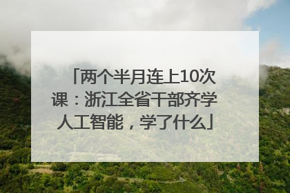 两个半月连上10次课：浙江全省干部齐学人工智能，学了什么
