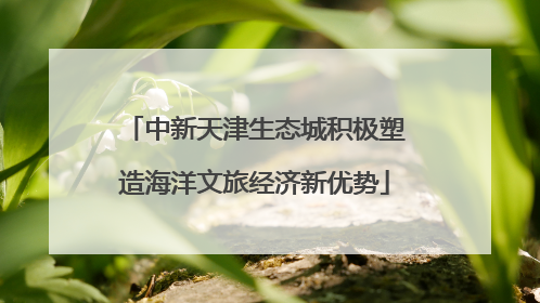 中新天津生态城积极塑造海洋文旅经济新优势