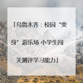 乌鲁木齐：校园“变身”游乐场 小学生闯关测评学习能力