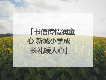 书信传情润童心 新城小学成长礼暖人心
