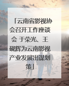 云南省影视协会召开工作座谈会 于荣光、王砚辉为云南影视产业发展出谋划策