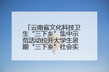云南省文化科技卫生“三下乡”集中示范活动拉开大学生暑期“三下乡”社会实践活动序幕