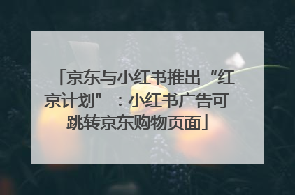 京东与小红书推出“红京计划”：小红书广告可跳转京东购物页面