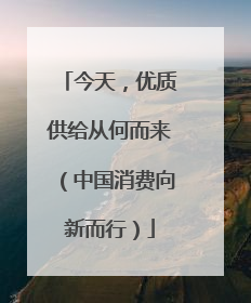 今天，优质供给从何而来（中国消费向新而行）