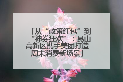 从“政策红包”到“神券狂欢”：昆山高新区携手美团打造周末消费新场景
