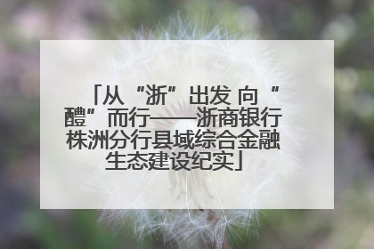 从“浙”出发 向“醴”而行——浙商银行株洲分行县域综合金融生态建设纪实