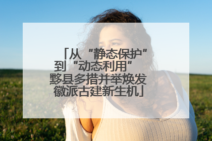 从“静态保护”到“动态利用” 黟县多措并举焕发徽派古建新生机