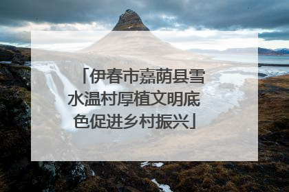 伊春市嘉荫县雪水温村厚植文明底色促进乡村振兴