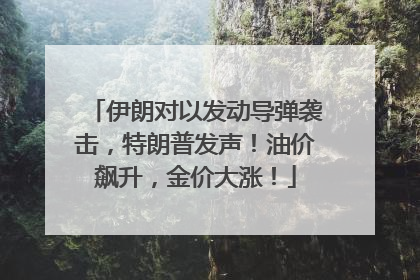 伊朗对以发动导弹袭击，特朗普发声！油价飙升，金价大涨！