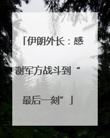 伊朗外长：感谢军方战斗到“最后一刻”