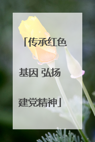 传承红色基因 弘扬建党精神