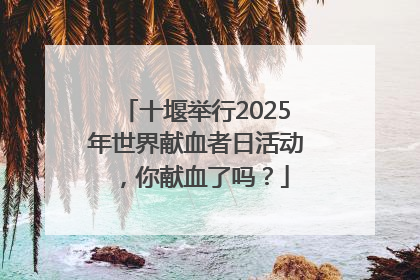 十堰举行2025年世界献血者日活动，你献血了吗？