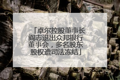卓尔控股董事长阎志退出众邦银行董事会，多名股东股权遭司法冻结
