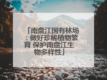 南盘江国有林场：做好珍稀植物繁育 保护南盘江生物多样性