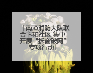 南漳消防大队联合卞和社区 集中开展“拆窗破网”专项行动